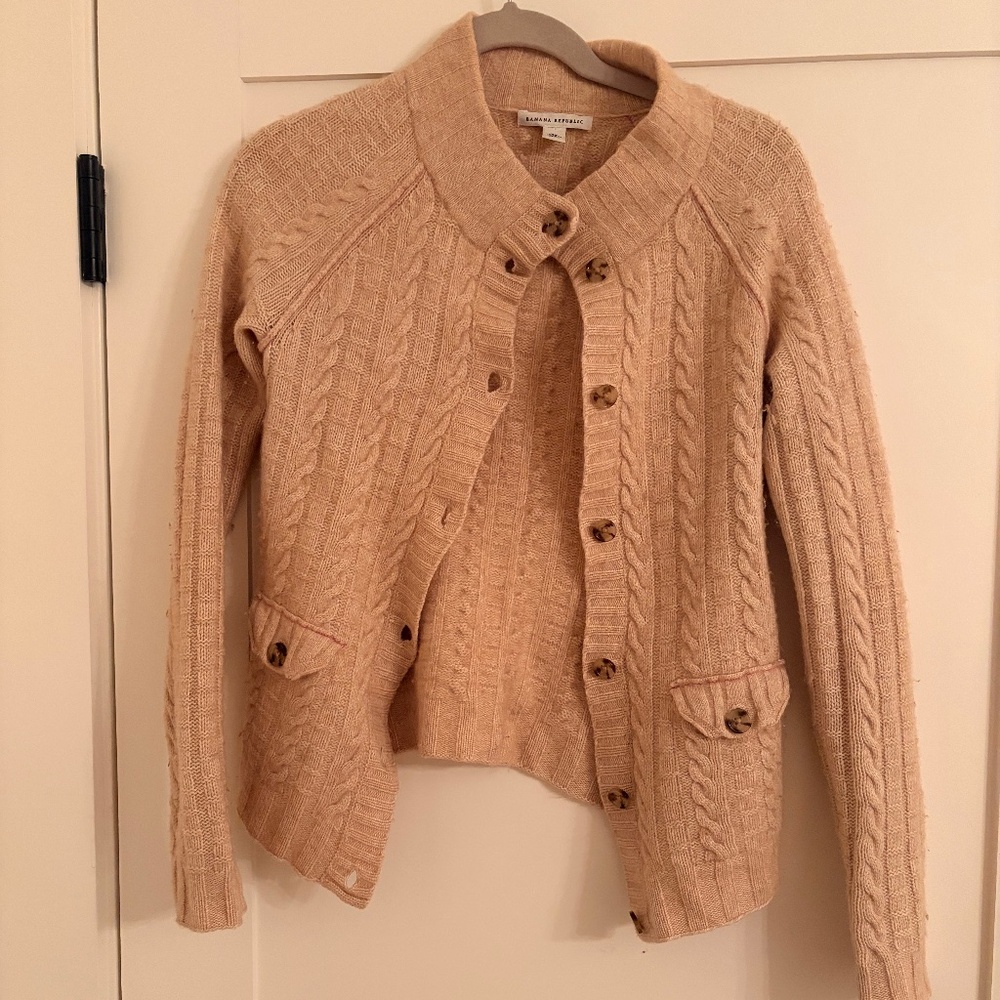 Banana republic wool and cashmere cardigan